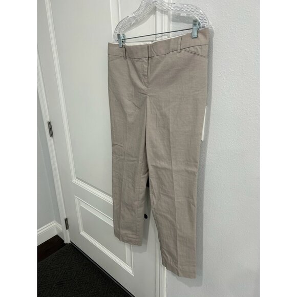 Van Heusen Flat Front Stretch Extensible Ankle Pants Beige Sz 12 Career Neutral - Picture 3 of 10